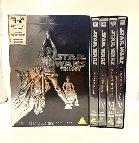 2004 star wars trilogy - dvd, box